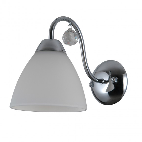 Italux WL-5643-1 nástenná lampa Lugano 1x40W | E27 | IP20 - farba chrómová / biela