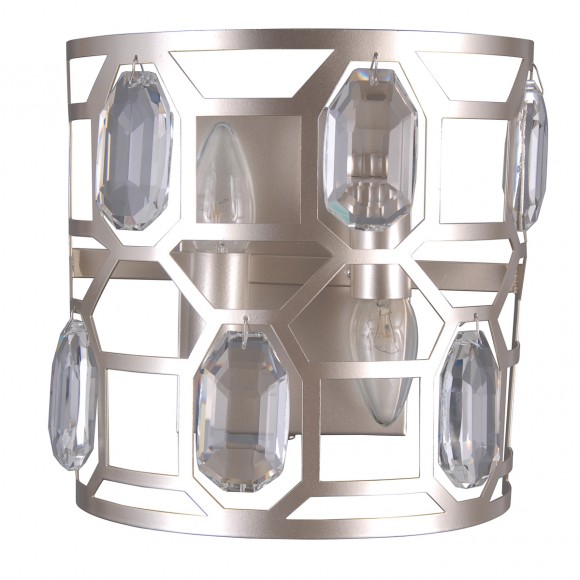 Italux WL-43400-2 nástenné svietidlo Momento 2x40W | E14 | IP20 - champagne silver