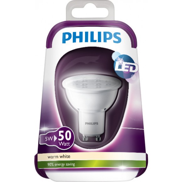 žiarovka 5W -> nahrádza 50W GU10 - LED 50W GU10 WW 230V 36D ND