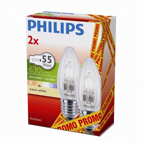 žiarovka Philips 42W E14 - MEGAPROMO Halogen Classic 42W E14