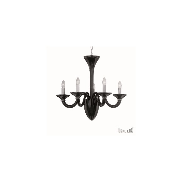Ideal Lux 020501 závesné stropné svietidlo White Lady 5x40W | E14 - čierne