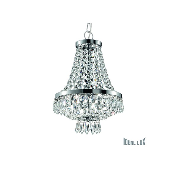 Ideal Lux 034072 závesné stropné svietidlo Caesar 4x40W | G9 - krištáľ