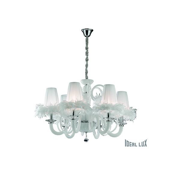 Ideal Lux 035741 závesné stropné svietidlo Cabaret 6x40W | E14 - biele