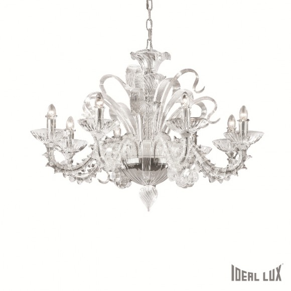 závesné svietidlo - luster Ideal lux SAN 6x40W E14 - transparentný