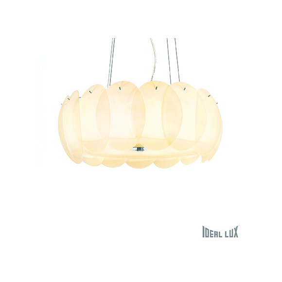 závesné svietidlo - luster Ideal lux OVALINO 8 x ​​60W E27 - jantár