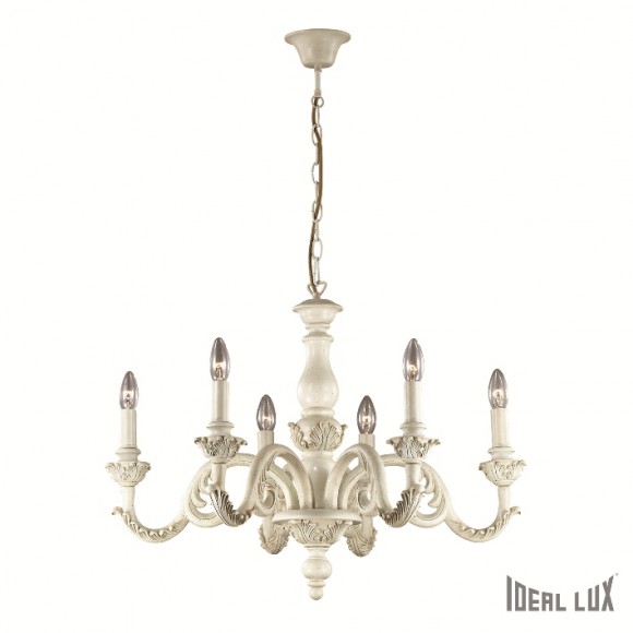 Ideal Lux 088570 závesné stropné svietidlo Giglio Bianco 6x40W | E14