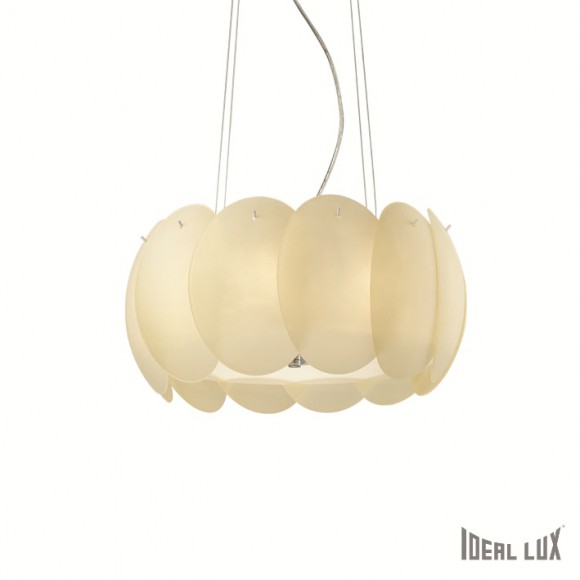 závesné svietidlo - luster Ideal lux OVALINO 5 x 60W E27 - jantár