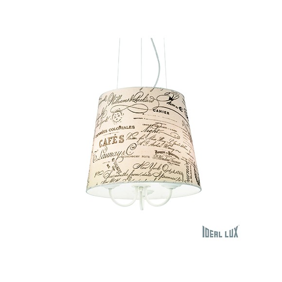 závesné svietidlo - luster Ideal lux COFFEE 3x40W E14 - biela
