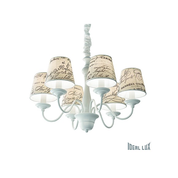 Ideal Lux 092720 závesné stropné svietidlo Coffee 6x40W | E14