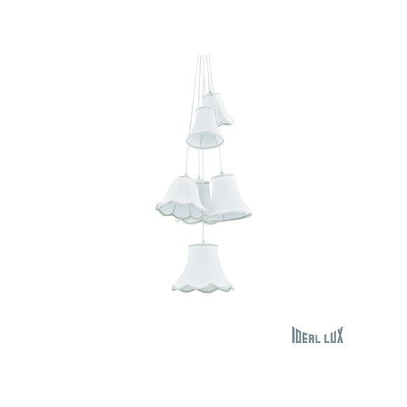 Ideal Lux 110622 závesné stropné svietidlo Classic 6x60W | E27 - biele