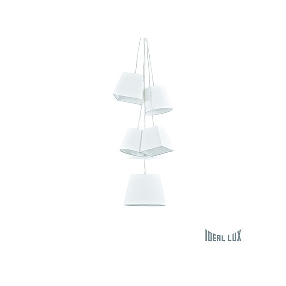 Ideal Lux 110639 závesné stropné svietidlo Hats Modern 6x60W | E27 - biele