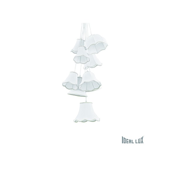 závesné svietidlo - luster Ideal lux HATS 9x60W E27 - biela