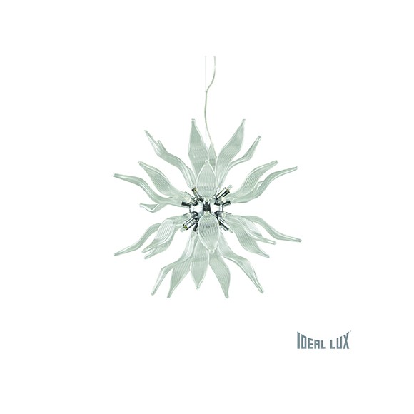 závesné svietidlo - luster Ideal lux LEAVES 8x40W G9 - transparentný