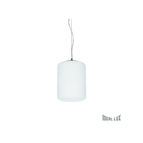 závesné svietidlo - luster Ideal lux KEN 1x60W E27 - biela, chróm