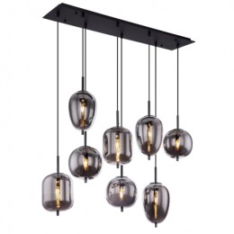 Globo 15345-8 závesné stropné svietidlo Blacky 8x40W | E14 - čierna, dymová