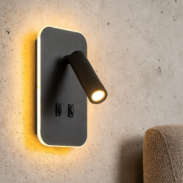 Italux WL-83957-1-BK LED bodové nástenné svietidlo Doria | 8W LED | 559lm | 3000K