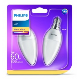 Philips 8718699614157 2x LED žiarovka 1x7W | E14 | 2700K