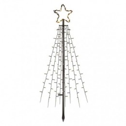Emos DCTW02 LED vianočný strom 180 cm 180LED | 6W | IP44 - teplá biela, časovač, kovová