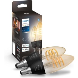 Philips Hue 8719514411869 sada 2x LED žiarovka sviečka 1x4,6W | E14 | 300lm | 2200-4500K - White Amb