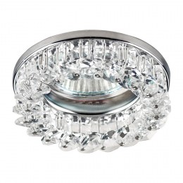 Emithor 71033 CRYSTAL downlight zápustné svietidlo GU10 / 50W, číry krištáľ / chróm