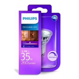 Philips LED 4,4W / 35W GU10 WH 36D D bodové