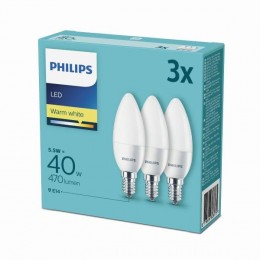 Philips 8718696828175 3x LED žiarovka 1x5,5W | E14 | 2700K