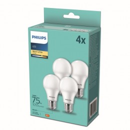 Philips 8718699694982 LED žiarovky 4x10W / 75W | E27 | 1055lm | A60 | 2700K