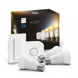 Philips Hue 8719514291232 LED žiarovky a Bridge Starter Kit 3x8W | E27 | 1100lm | 2200-6500K - White