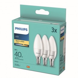 Philips 8719514313385 LED žiarovky 3x5W / 40W | E14 | 470lm | B35 | 2700K