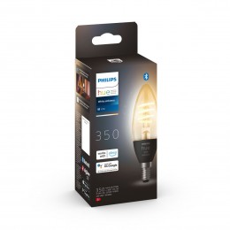 Philips Hue 8719514411807 LED filamentová žiarovka sviečka 1x406W | E14 | 300lm | 2200-4500K - White