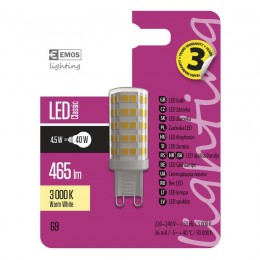 Emos ZQ9540 LED žiarovka 1x4,5W | G9 | 3000K