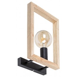 Rabalux 2289 nástenné svietidlo Indigo 1x40W | E27 - drevo, čierna