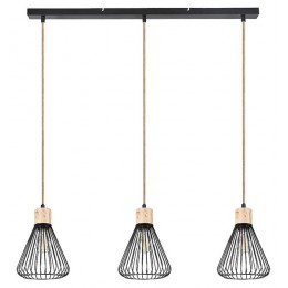 Rabalux 3149 závesné stropné svietidlo Farfalle 3x40W | E27 - prírodná, čierna