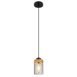 Globo 15557H závesné stropné svietidlo Finca 1x40W | E27 - čierna, mosadz, dymová