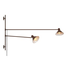 Luce Ambiente Design I-DUETTO-AP2-BRO nástenné svietidlo DUETTO | 2×60W E27