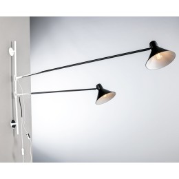 Luce Ambiente Design I-DUETTO-AP2-NER nástenné svietidlo DUETTO | 2×60W E27