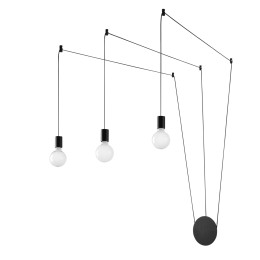 Luce Ambiente Design I-HABITAT-PL3 NER  závesný luster HABITAT | 3×60W E27