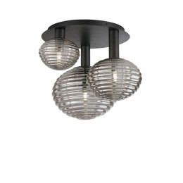 Luce Ambiente Design I-RIPPLE-PL3-NER prisadený luster RIPPLE | 3×60W E27