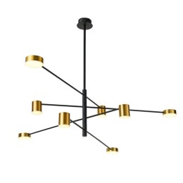 Italux PND-16374-8-BK-GD-3K LED závesný luster Remdal 1x36W | 2700lm | 3000K - čierna, zlatá