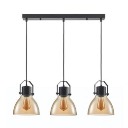 Italux PND-22371-3-BK+AMB závesný luster Darlena E27