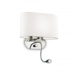 Ideal Lux 074900 nástenné svietidlo so smerovou lampičkou Sheraton Bianco 1x40W | E14