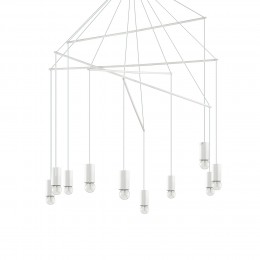 Ideal Lux 186801 luster Pop Bianco 10x60W | E27