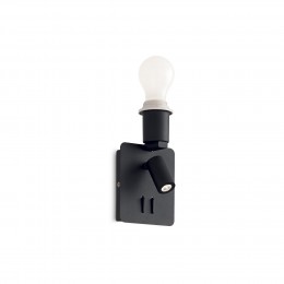 Ideal Lux 239545 nástenné svietidlo s vypínačom Gea Map bez tienidla 1x60W + 1x3W | 3000K