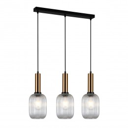Italux PND-5588-3M-BRO + CL závesný luster Antiola 3x40W | E27