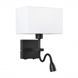 Italux WL-1122-2-BL-BM-RC-WH LED nástenná lampa Norte 1x60W + 3W | E27 + LED | 350L | 3000K