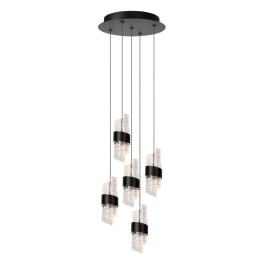 Lucide L134963630 LED závesný luster KLIGANDE | 5x8W integrovaný LED zdroj | 5x520lm | 2700K