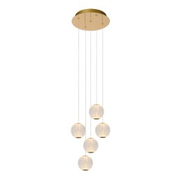 Lucide L134992260 LED závesný luster CINTRA | 5x4,7W integrovaný LED zdroj | 5x290lm | 2700K