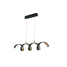 Luce Ambiente Design HELIX-S4 NER LED závesný luster HELIX | 20W integrovaný LED zdroj