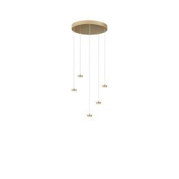 Luce Ambiente Design BASE-S-R5-ORO  LED závesný luster BASE | 20W integrovaný LED zdroj