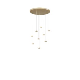 Luce Ambiente Design BASE-S-R9-ORO LED závesný luster BASE | 36W integrovaný LED zdroj